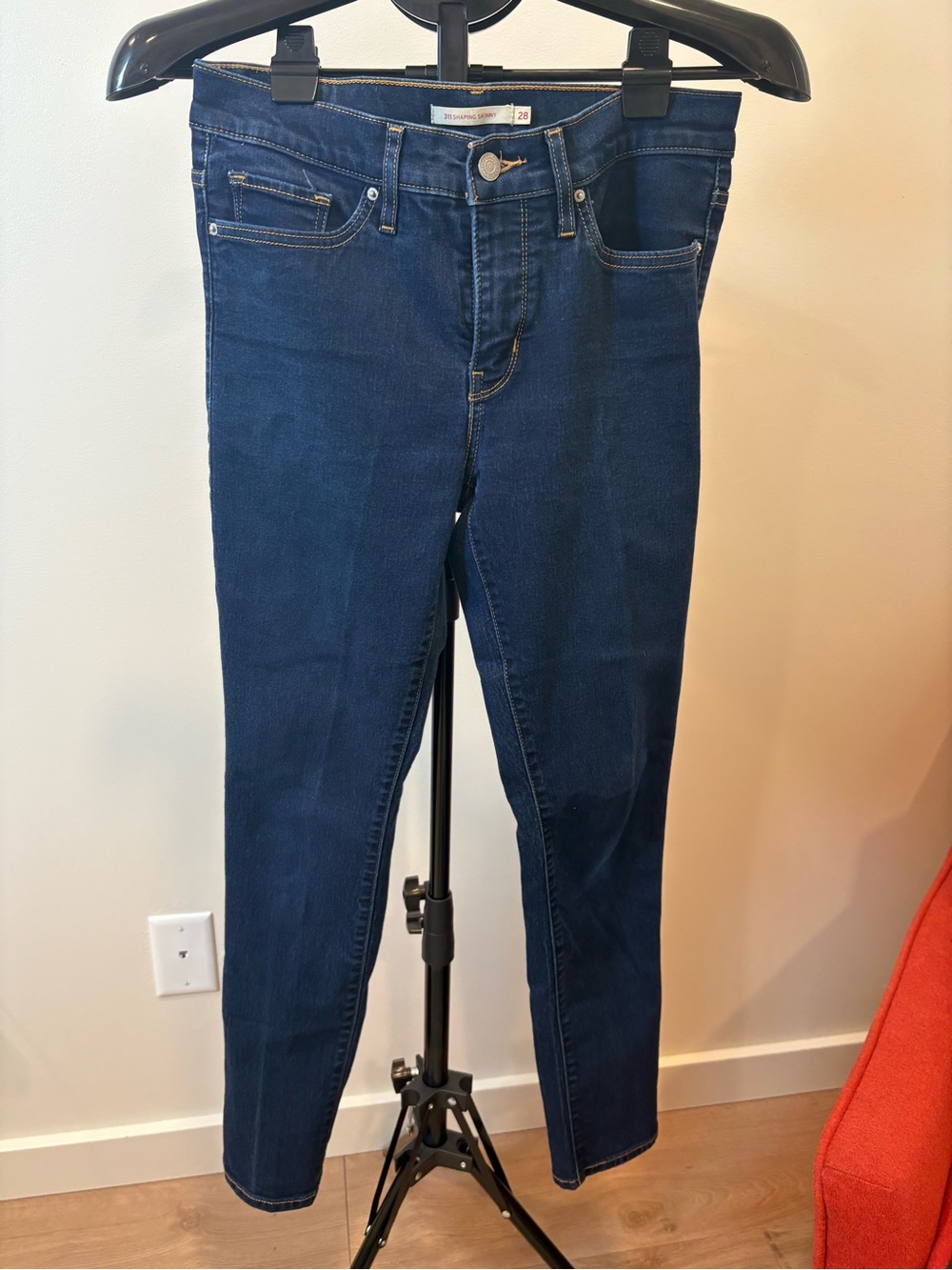 Women's Dark Blue Stretch Skinny Jeans - Levi